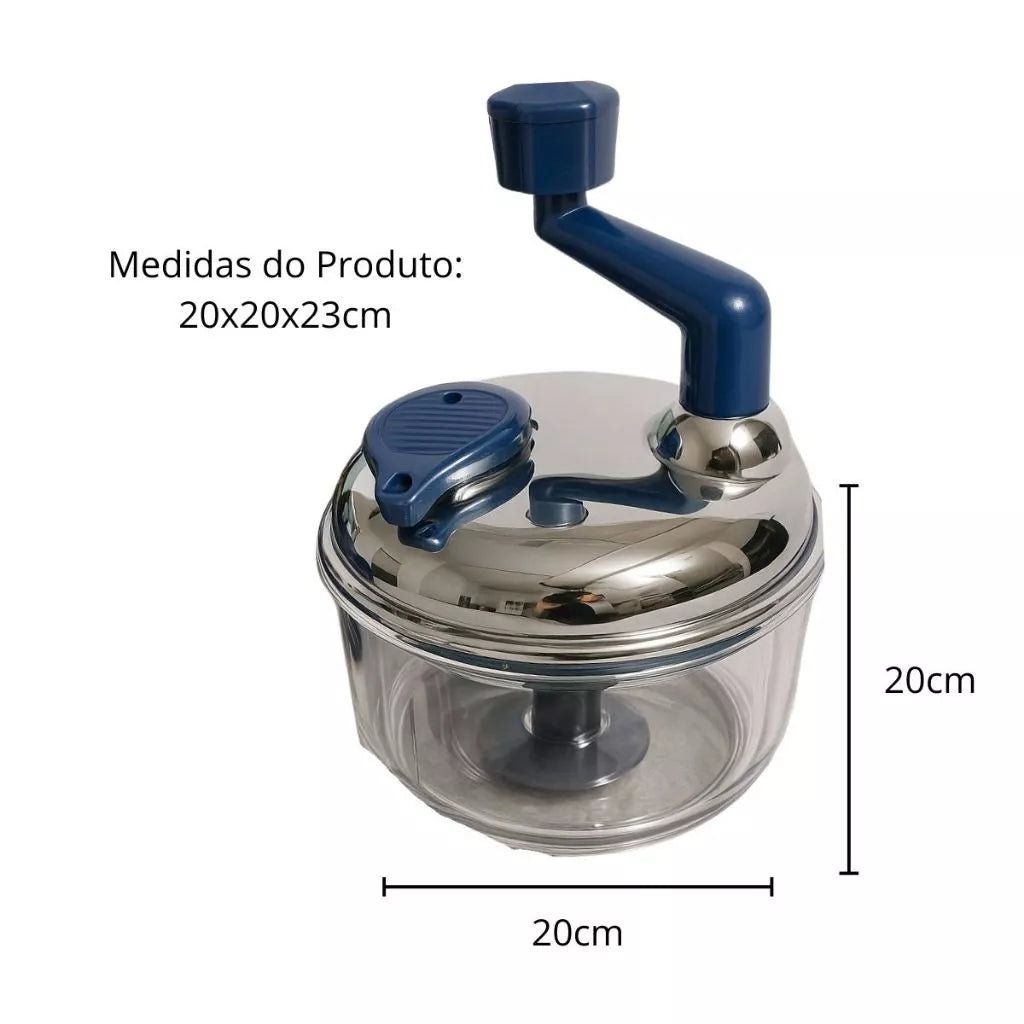 Multiprocessador Triturador Manual Legumes Verduras 6 Em 1