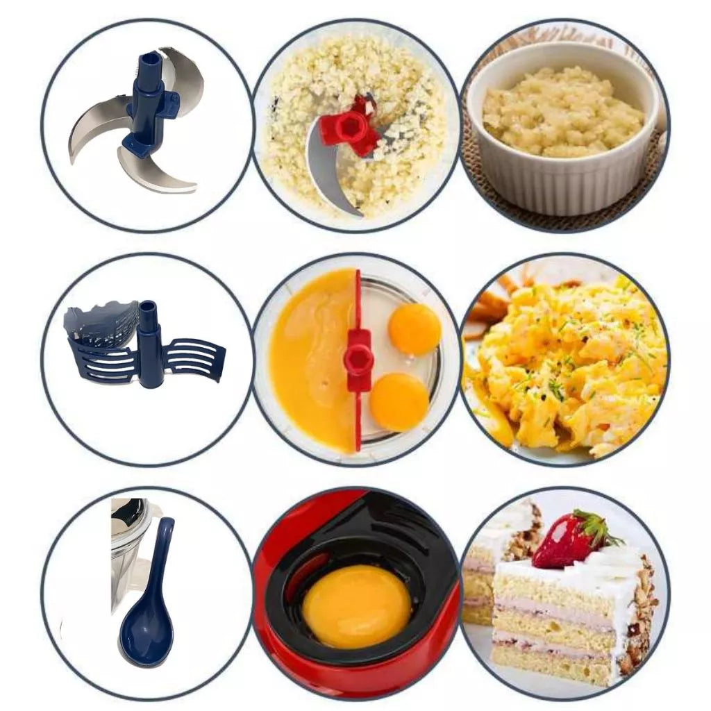 Multiprocessador Triturador Manual Legumes Verduras 6 Em 1