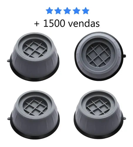 Kit com 4 Pés Anti Vibração para Máquina Lavar / Secadora  🔥 QUEIMA DE ESTOQUE