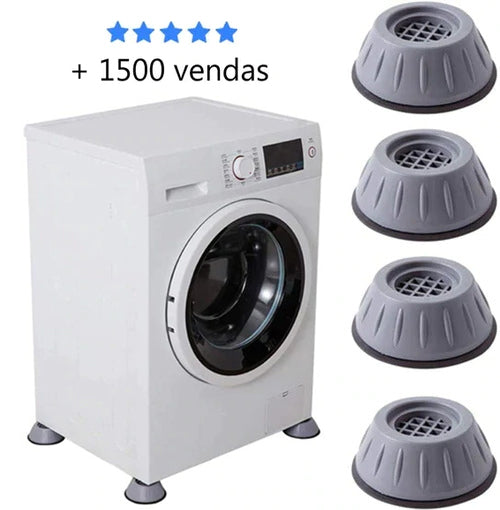 Kit com 4 Pés Anti Vibração para Máquina Lavar / Secadora  🔥 QUEIMA DE ESTOQUE
