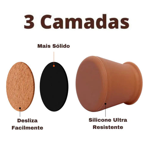 Kit com 16 Peças de Protetor de Pés de Cadeira em Silicone  |  OFERTA LIMITADA 🔥