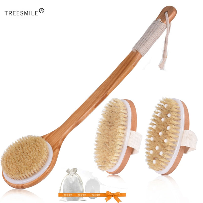 Conjunto De Escova Corporal Para Banho Esfoliante e Massageador