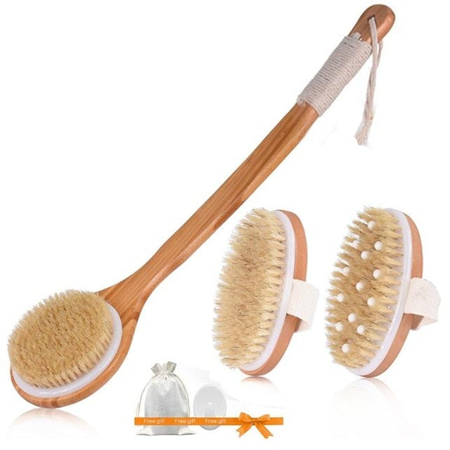 Conjunto De Escova Corporal Para Banho Esfoliante e Massageador