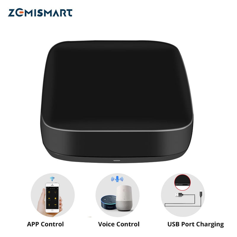 Controlador universal infravermelho zemismart para ar condicionado, ventilador, tv compatível com alexa e google home