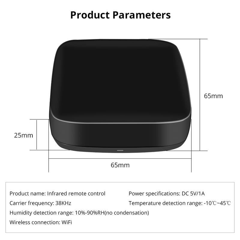 Controlador universal infravermelho zemismart para ar condicionado, ventilador, tv compatível com alexa e google home