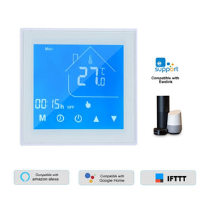 Wifi inteligente termostato controlador de temperatura lcd programável para aquecedor de água controle app compatível com alexa google ga tipo