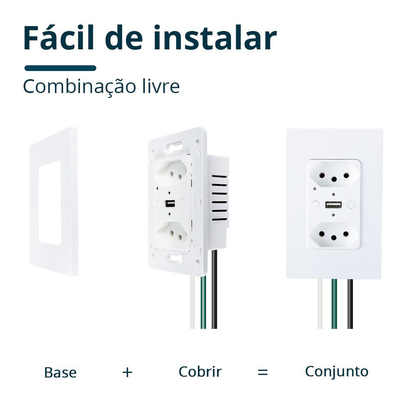 Zemismart tuya wifi brasil tomada usb inteligente 2.1a elétrica brasil padrão plugue 13a temporizador alexa google casa controle de voz